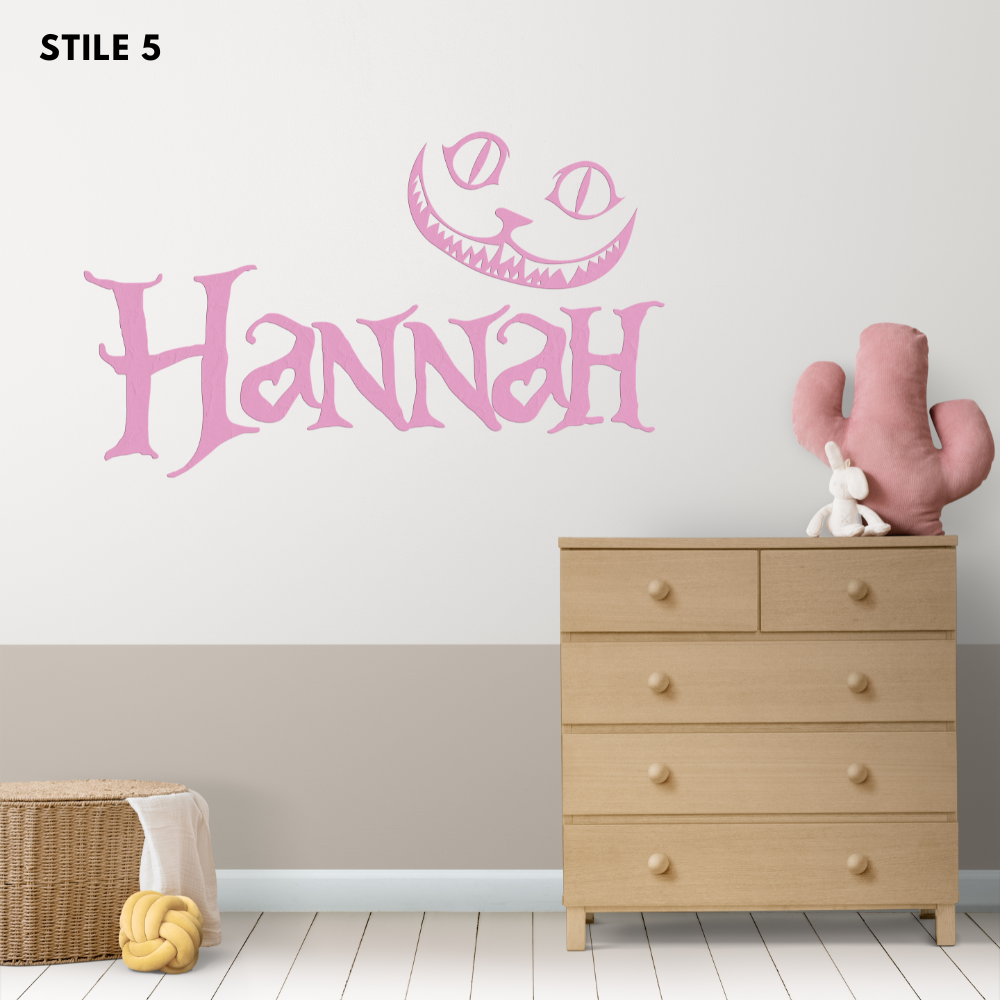 Nome Alice In Wonderland Personalizzato In Legno