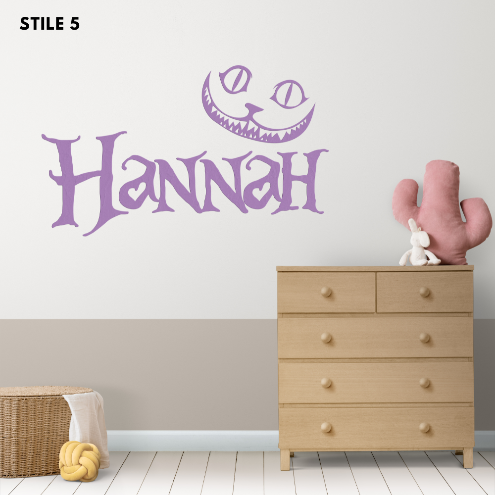 Nome Alice In Wonderland Personalizzato In Legno