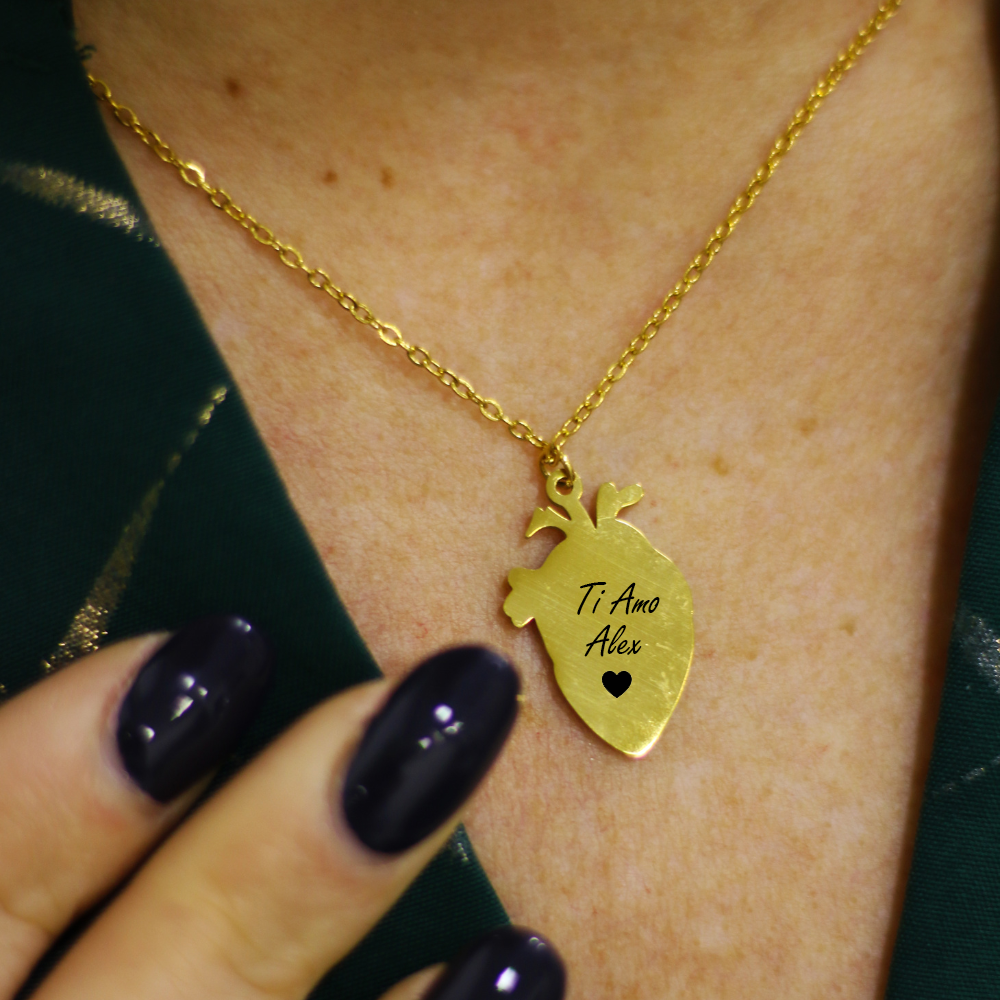 Collana Cuore Anatomico Personalizzata
