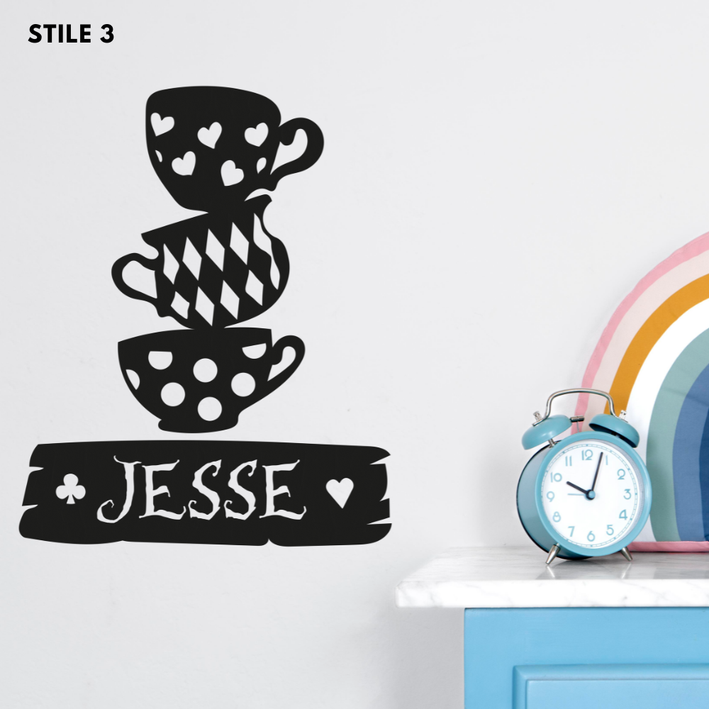 Nome Alice In Wonderland Personalizzato In Legno