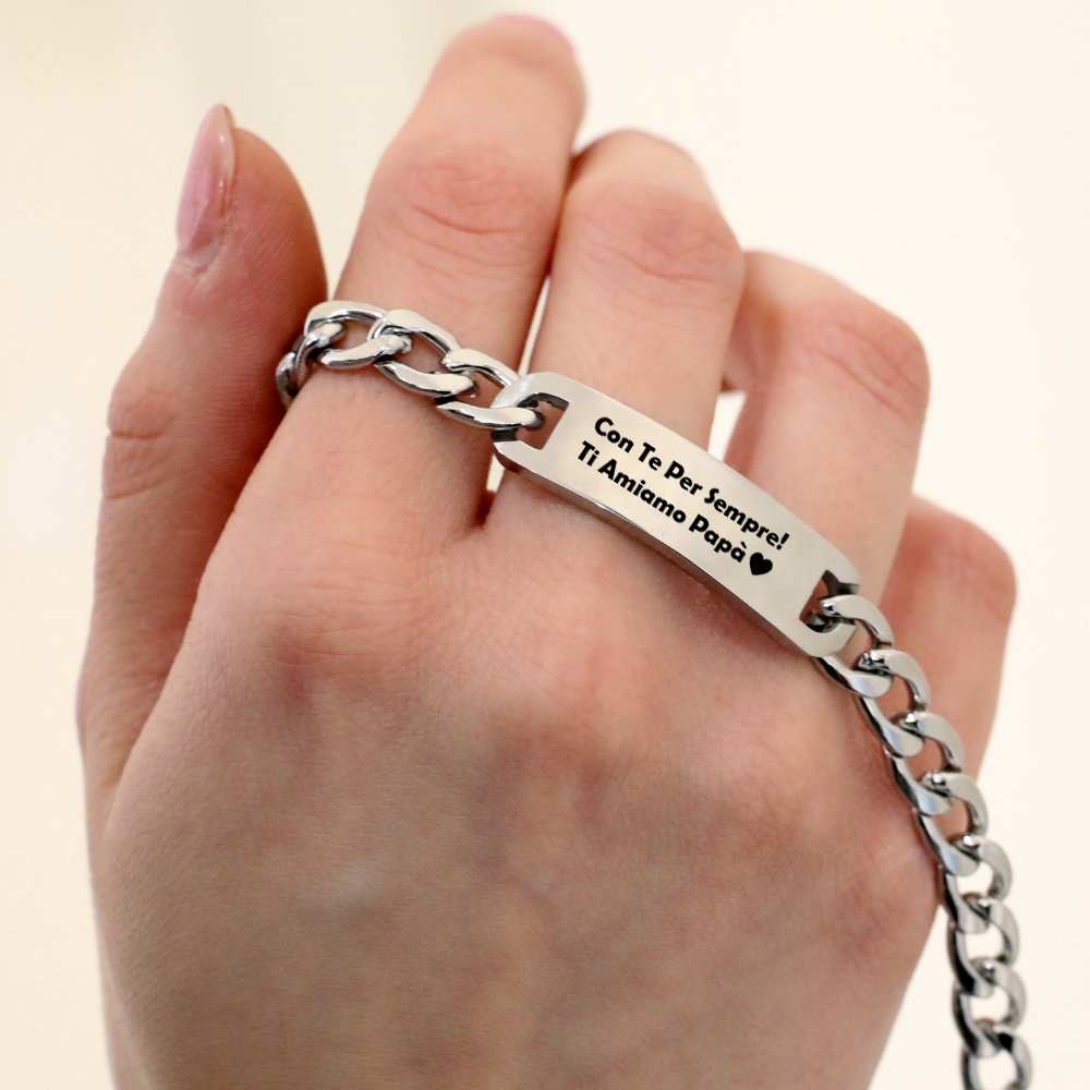 Bracciale Personalizzato Maglia Catena Minimal