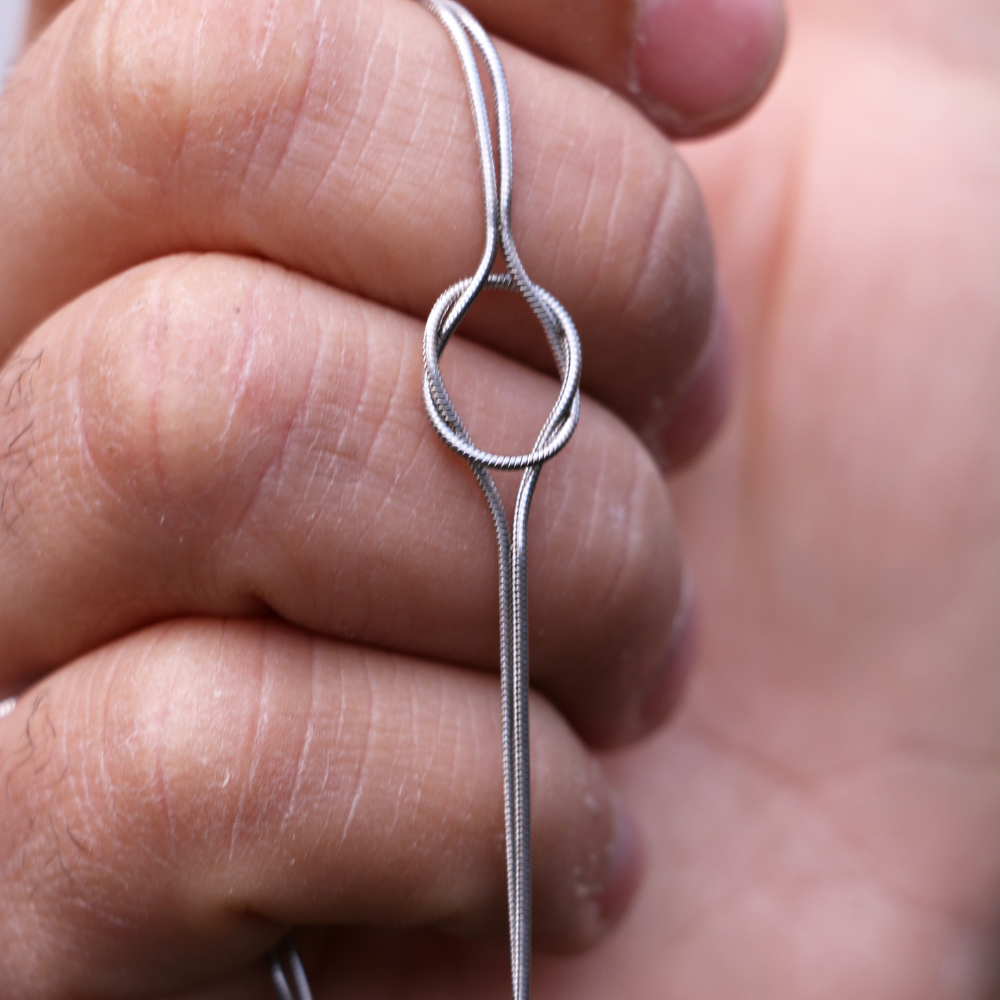 Collana Nodo Infinito (2 Catenine) - Confezione Regalo Con Rosa