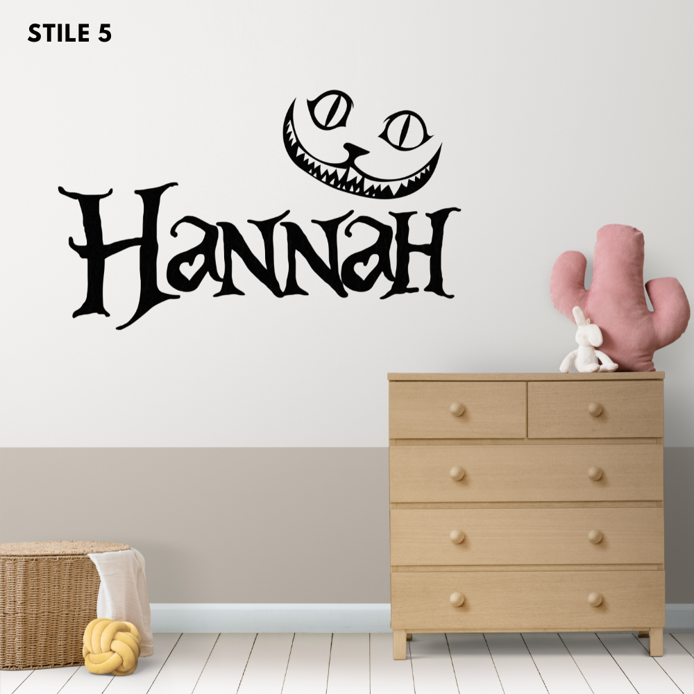 Nome Alice In Wonderland Personalizzato In Legno