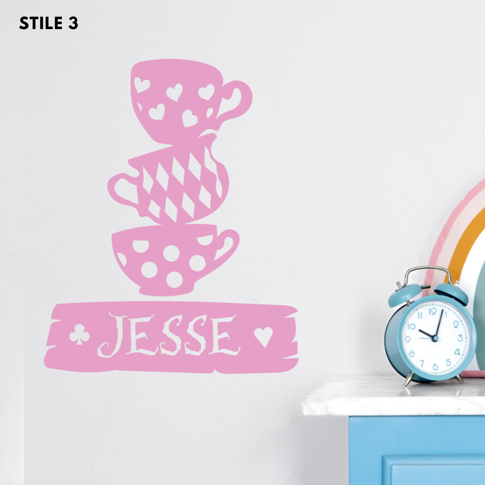 Nome Alice In Wonderland Personalizzato In Legno