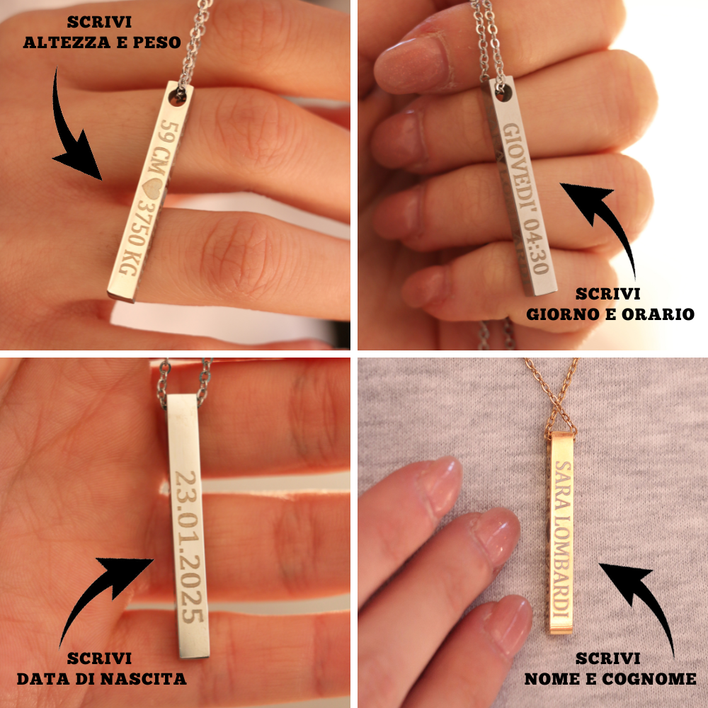 Collana Nascita 3D Personalizzata