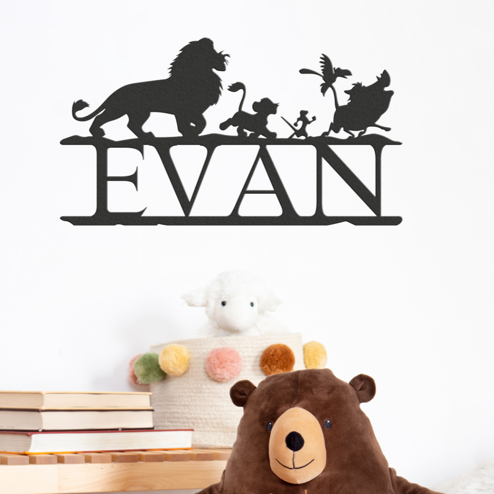 Nome Re Leone Personalizzato In Legno