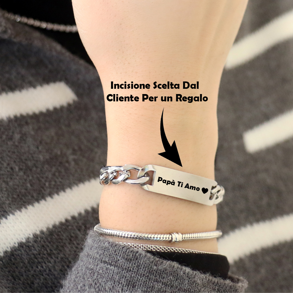 Bracciale Personalizzato Maglia Catena Minimal