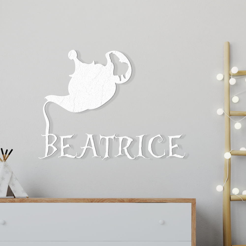 Nome Alice In Wonderland Personalizzato In Legno