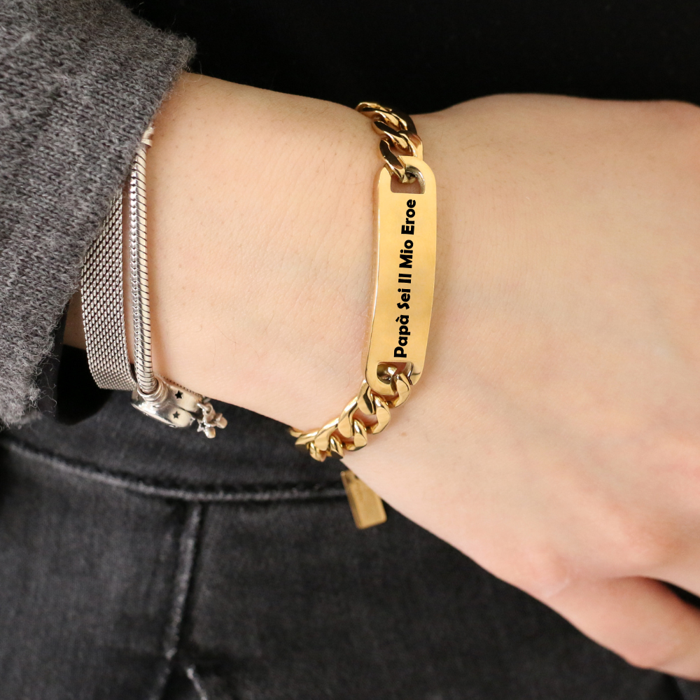Bracciale Personalizzato Maglia Catena Minimal