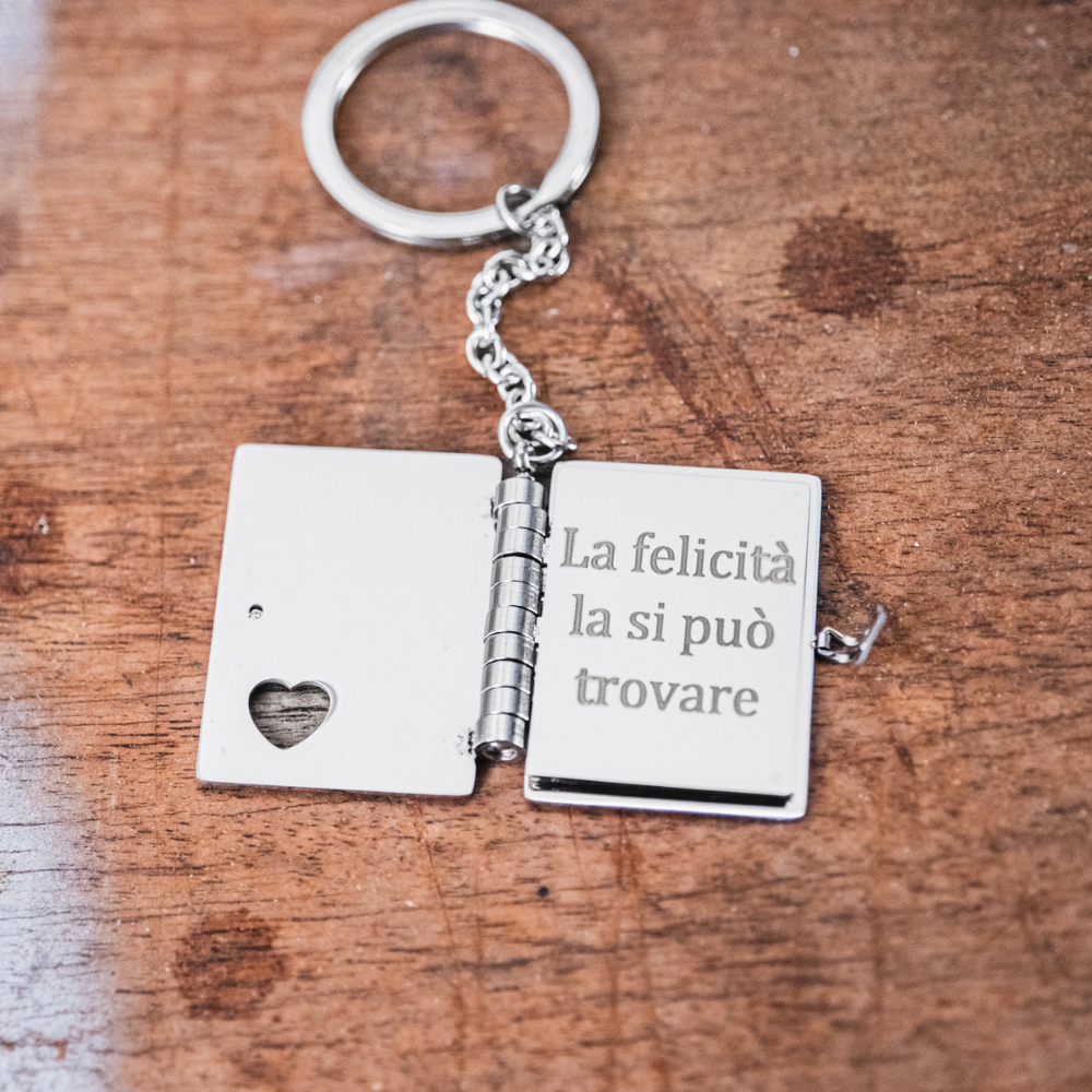 Portachiavi/Collana Book ~ Frase Silente (HP)