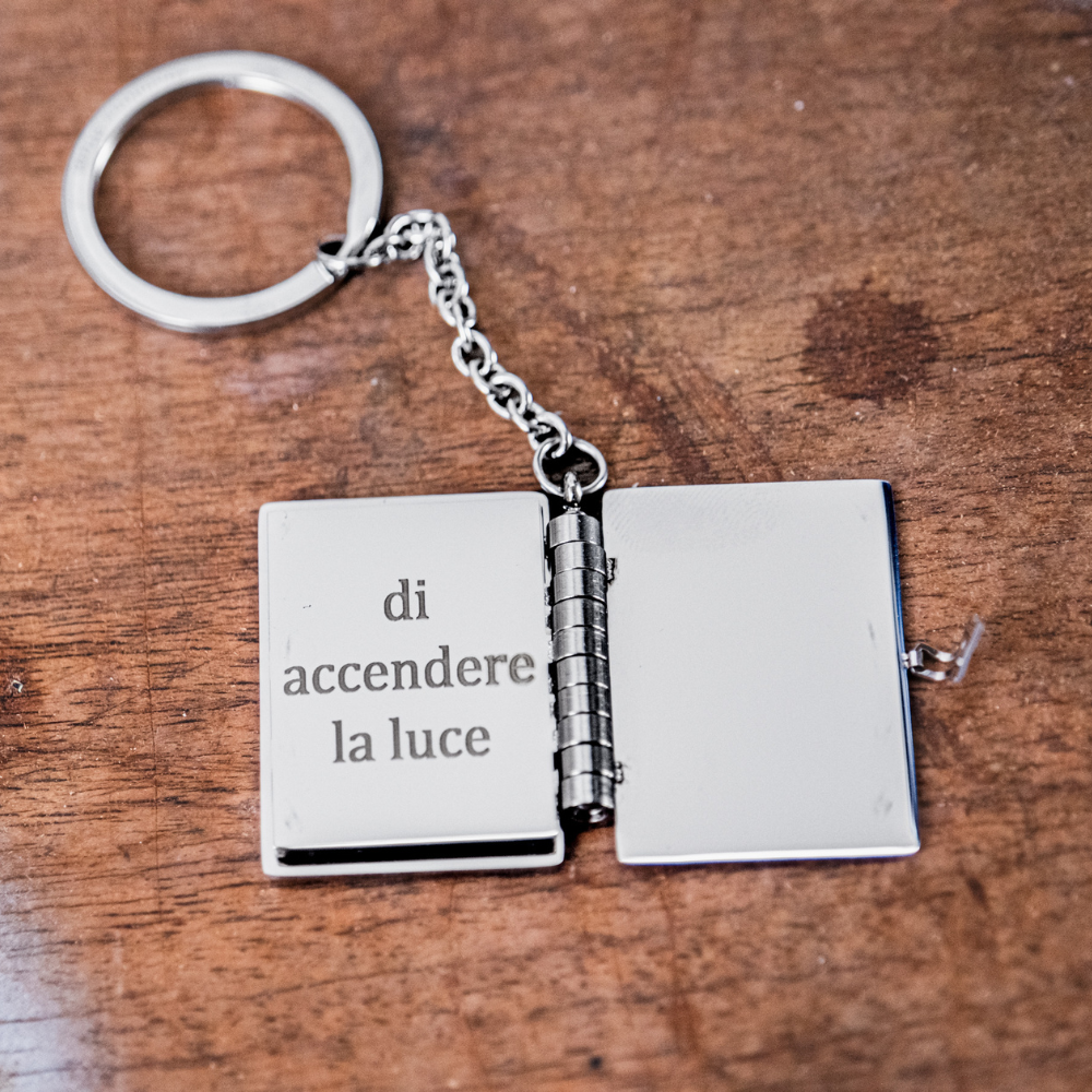 Portachiavi/Collana Book ~ Frase Silente (HP)