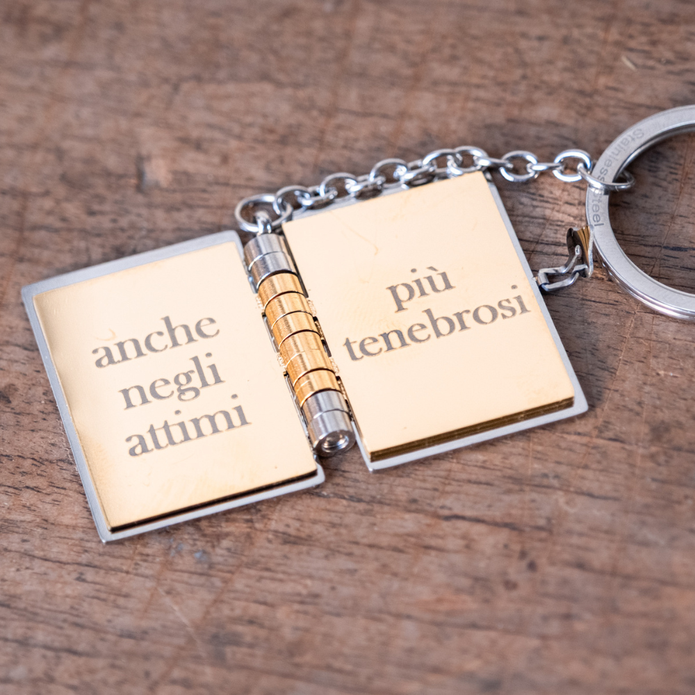 Portachiavi/Collana Book ~ Frase Silente (HP)