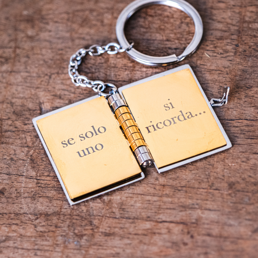 Portachiavi/Collana Book ~ Frase Silente (HP)