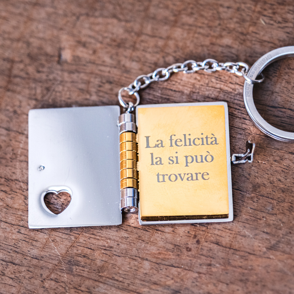 Portachiavi/Collana Book ~ Frase Silente (HP)