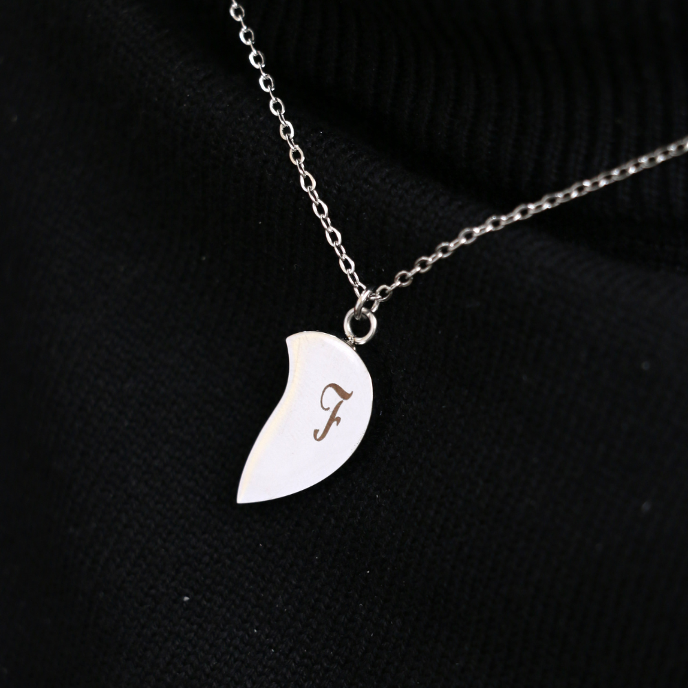 Collana Cuore Spezzato Personalizzata (2 Catenine)