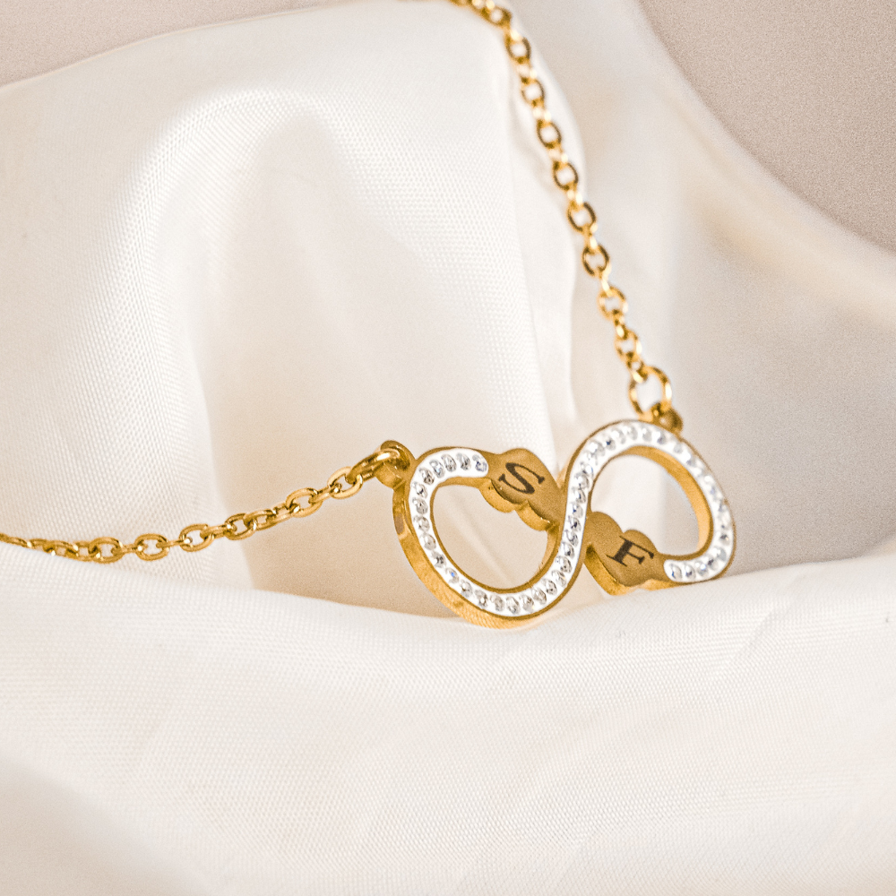 Collana Cuori Infinito Cuori Con Incisione Personalizzata