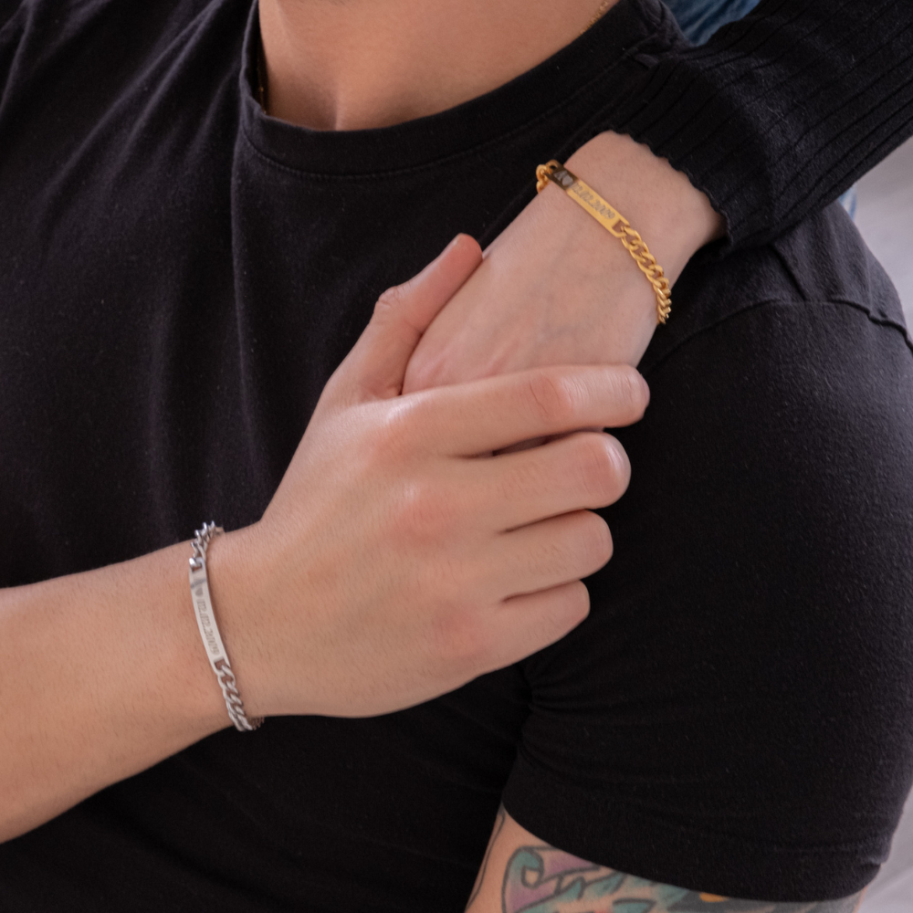 Coppia Di Bracciali Amore Eterno Personalizzati Con Incisione